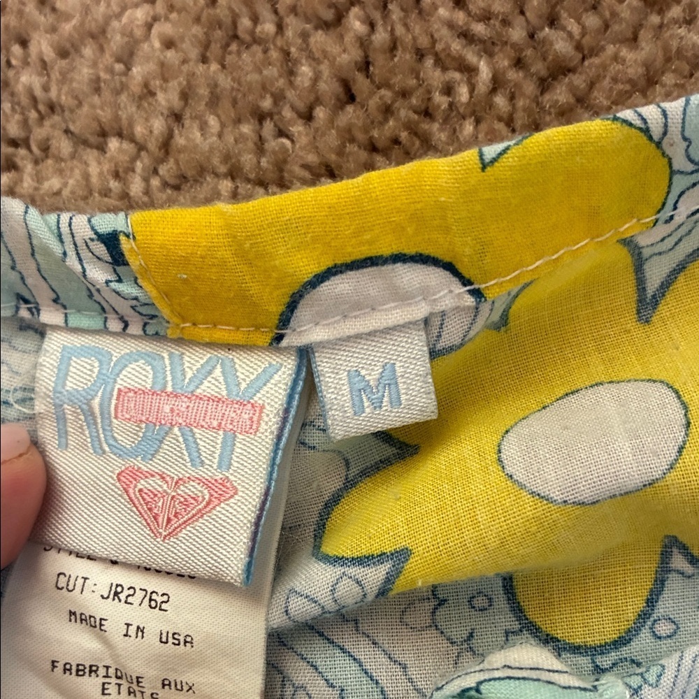 Vintage Roxy Floral Paisley Pajama Bottoms - Yellow and Blue - Picture 2 of 6